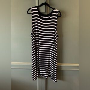 Amazon Essentials Black and White Striped Sun Dress